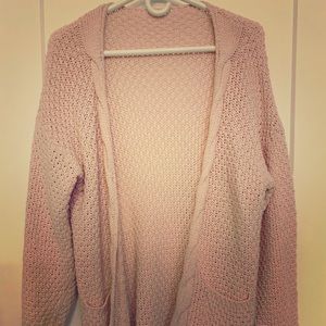 Cozy long pink sweater